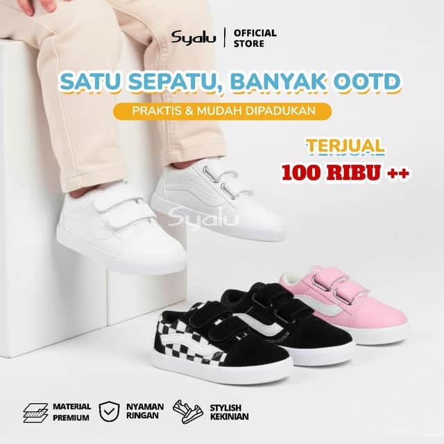 Syalu Sepatu Anak Laki Laki 1 Tahun Perempuan Bahan Kulit Sintetis  T01